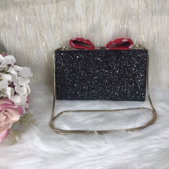 kate spade Handbags - KATE SPADE MINNIE MOUSE BOW CLASP CLUTCH CROSSBODY